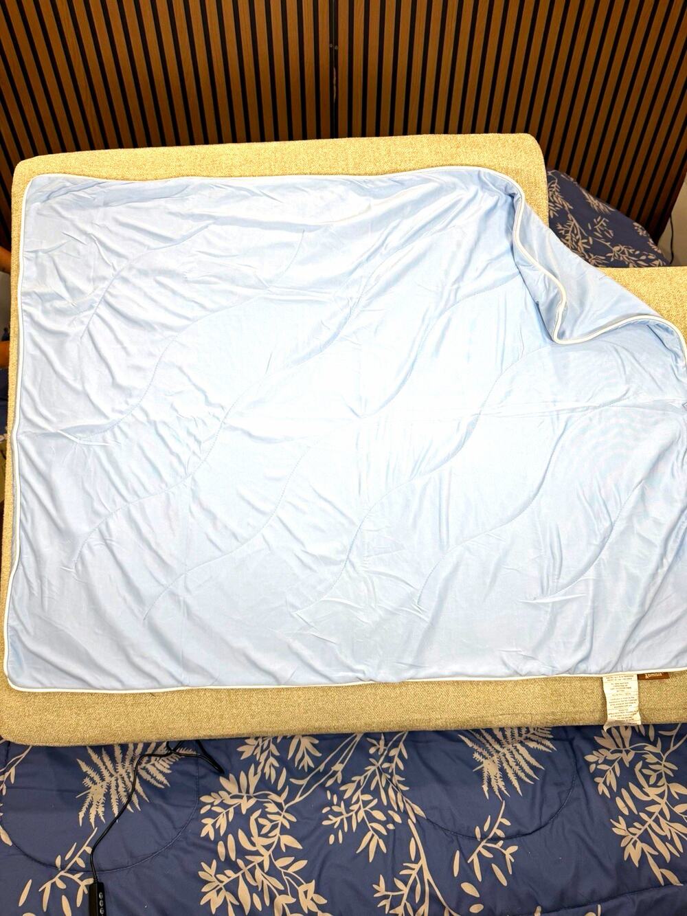 Zomisla Crib Blanket, Blue Solid Polyester, 29 x 40 in Rectangular